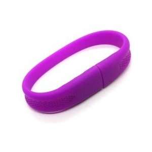  2GB Wrist Band USB 2.0 Flash Drive (Purple) Electronics