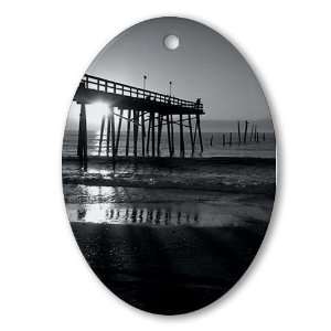  Pier, Wrightsville Beach Ornament Art Oval Ornament by 