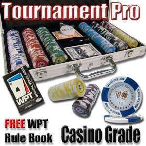  300 Ct Tournament Pro 11.5 Gram Clay Poker Chip Set w 