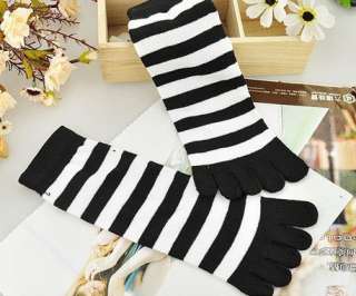 Pairs Colorful women girls candy five finger Toe Socks  