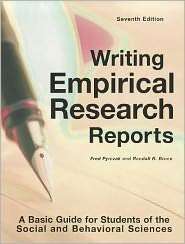 Writing Empirical Research Reports, (1884585973), Fred Pyrczak 