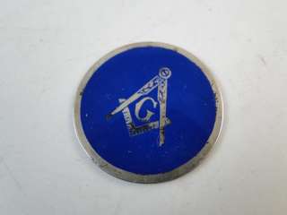 Vintage Sterling Silver Enamel Masonic Mason Medallion Disc Coin 