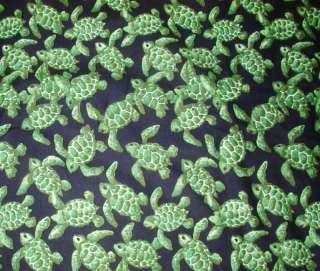 AMAZING SEA TURTLES 1/2 yd 100% COTTON fabric  