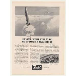  1959 Bendix Jet Rocket Global Weather System Print Ad 