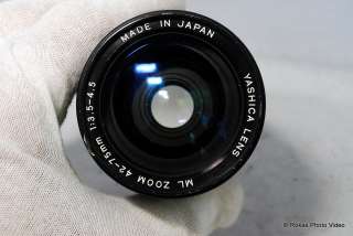 Yashica ML zoom 42 85mm f3.5 4.5 lens C/Y Contax  
