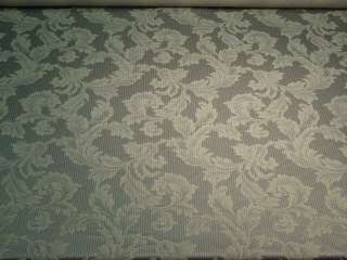10 yds Green White Leaf Design Upholstery Fabris  