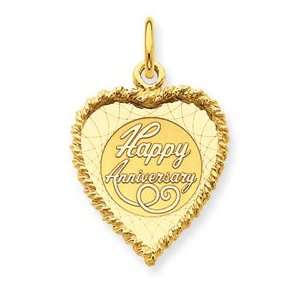   Happy Anniversary Charm   Measures 28.9x18.7mm   JewelryWeb Jewelry