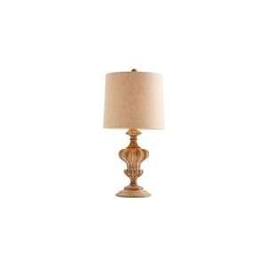  Blake Antique White Wash Turned Wood Lamp by Arteriors 