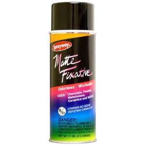 Sprayway 11oz Spray Can Matte Fixative Spray Odorless Workable (12Pk)