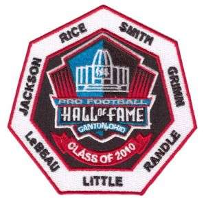 2010 Pro Football Hall of Fame Patch Smith Rice Randle  