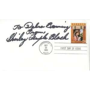  Signed Temple Black, Shirley First Day Issue Cover (Rebecca 