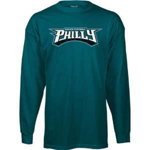  Philadelphia Eagles Green Wordplay Long Sleeve T Shirt 