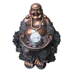  Lucky Buddha Water Fountain with Crystal Ball