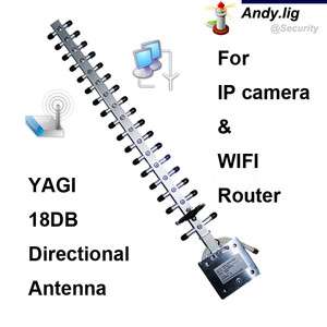 YAGI 18DB 2.4G WiFi Booster Antenna For Wireless IP Camera or Router 