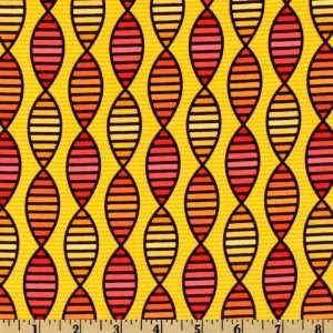  44 Wide Baby Geniuses Grow Up Double Helix Yellow Fabric 