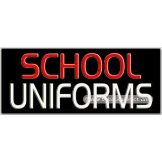 School Uniforms Neon Sign (13H x 32L x 3D)  Grocery 