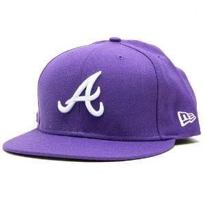  Atlanta Braves Basic Purple 59FIFTY Fitted Cap Sports 