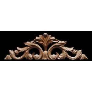  Hand Carved Solid Maple Wood Acanthus Onlay Small Size 