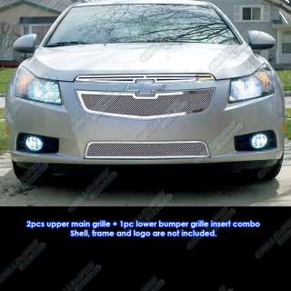 2011 2012 Chevy Cruze Stainless Steel Mesh Grille Insert Combo  