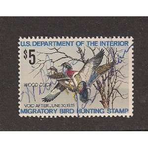  RW41 1974 Federal Duck Hunting Stamp; Wood Duck. 