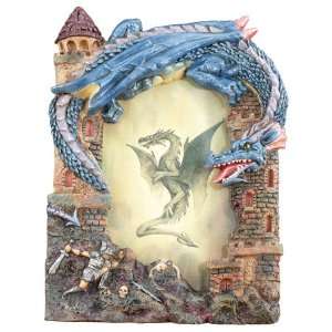  Blue Dragon and Castle Frame   Cold Cast Resin   11 