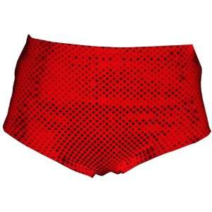  JB Bloomers Team Sequin Cheer Briefs RED/BLACK YL Sports 