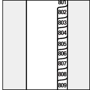  Legal Closing Set Dividers Numerical Tabs 801 825 Office 