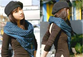 Unisex Checkered Arab Shemagh Grid Neck Scarf Wrap  