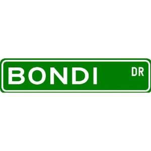  BONDI Street Sign ~ Personalized Family Lastname Sign 