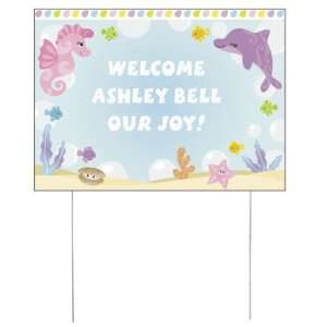 Personalized Under The Sea Girl Yard Sign   Party Decorations & Yard 