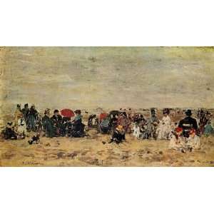   Beach at Trouville 6, By Boudin Eugène  