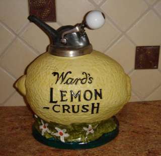 Wards Lemon Crush syrup dispenser (1920)