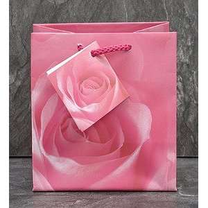   20pc Pink Rose Jewelry Shopping Gift Bag Tote 4 1/2 H