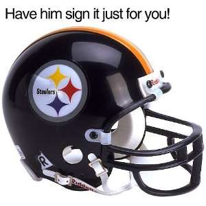 Ernie Holmes Pittsburgh Steelers Personalized Autographed Mini Helmet