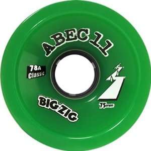  Abec11 Classic Bigzig 75mm 78a Green Skate Wheels Sports 