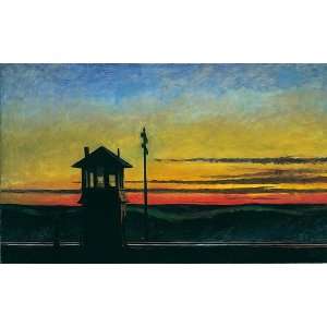     Edward Hopper   24 x 14 inches   Railroad Sunset