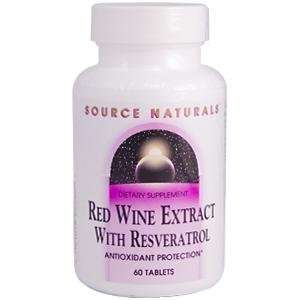  Source Naturals Red Wine Extract w/ Resveratrol , 60 tabs 