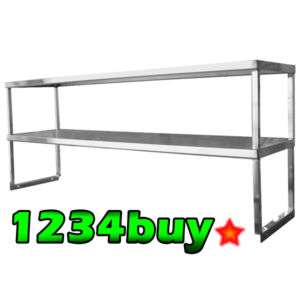 16x60 Double Overshelf for Work Table and Cold Table  