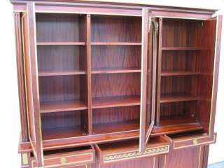 REF # 8022   French Louis XVI style Bookcase   Mahogany with Bronze 