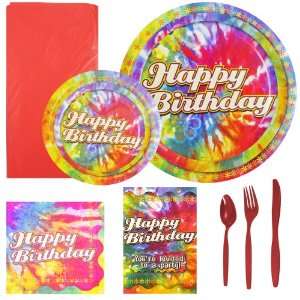  Happy Birthday Party Kit   Tie Dye Theme