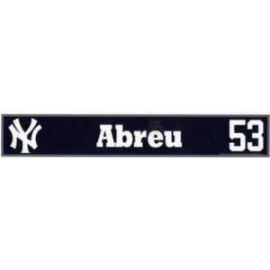  Bobby Abreu #53 2007 Yankees Clubhouse Locker Room Name 