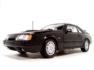 1986 FORD MUSTANG SVO BLACK 118 SCALE DIECAST MODEL  