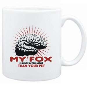 Mug White  My Fox is more intelligent than your pet  Animals  