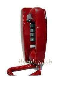 Cortelco ITT 2554 Traditional Retro Wall Phone Red  