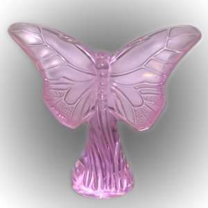  LALIQUE Crystal Pink Butterfly Rosee