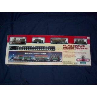LEMAX Village Train System and Straight Tracks Set w/ AC DC Power 