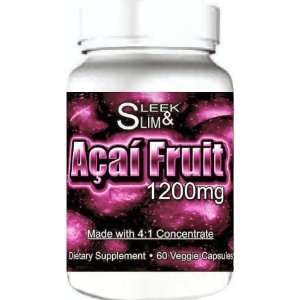   & Slim Pure Açaí Berry 1200MG 60 Capsules Weight Loss & Cleansing