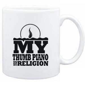  Mug White  my Thumb Piano is my religion Instruments 
