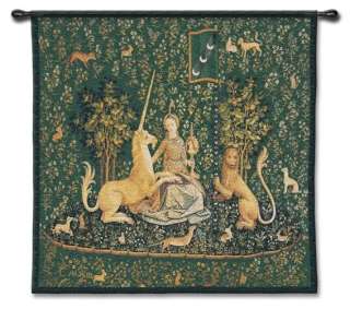 This tapestry is part of a six piece serious called Lady With Unicorn 