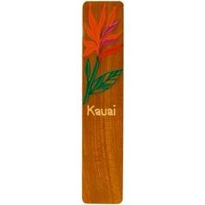  Hawaii Maui Mango Wood Bookmark Bird of Paradise Kitchen 